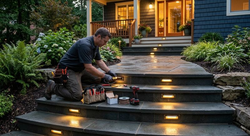 Courtyard Light Installation in Denver County, CO